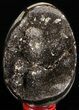 Septarian Dragon Egg Geode - Black Crystals #57477-1